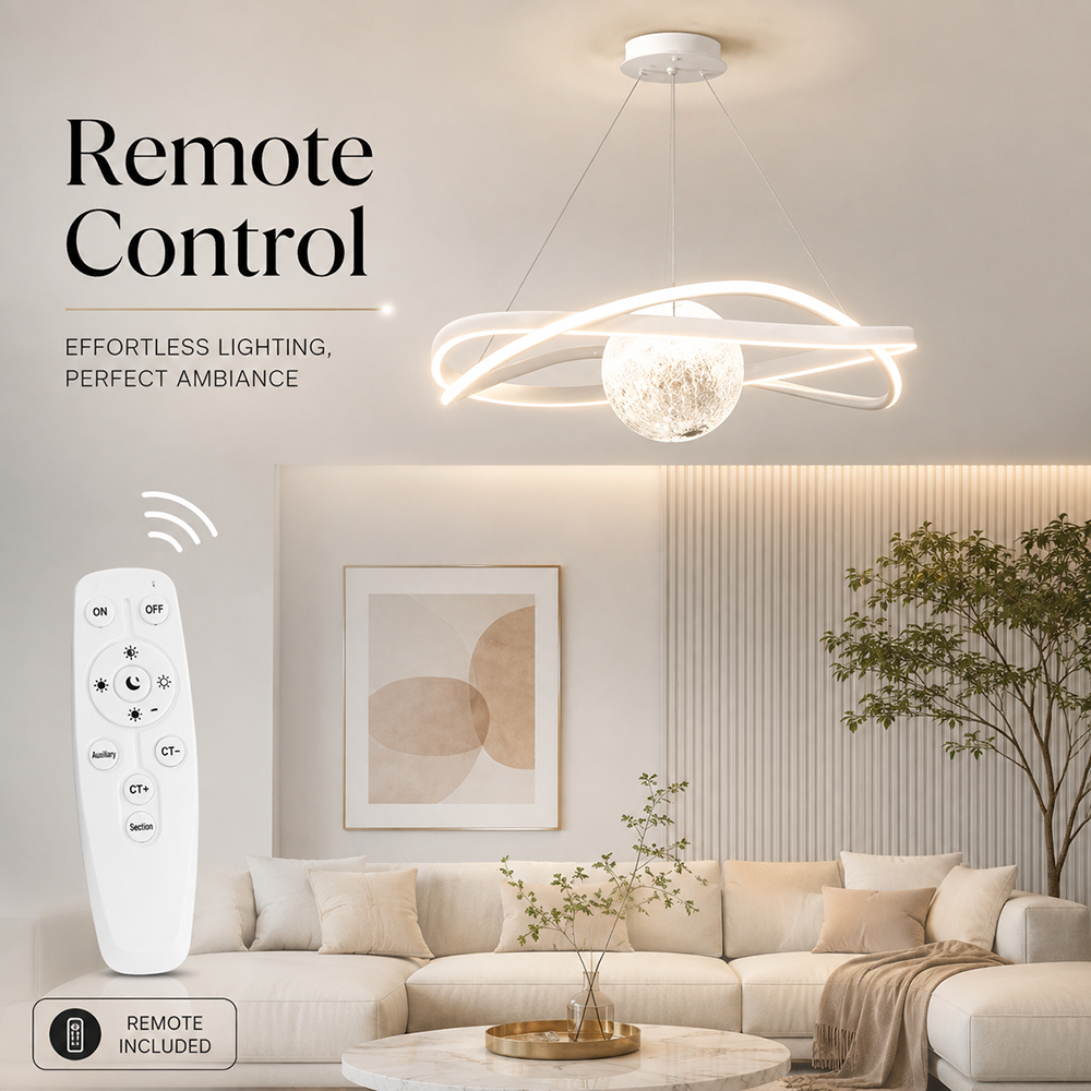 Candelabru LED alb dimabil, cu telecomandă și nuanță reglabilă, 50 cm