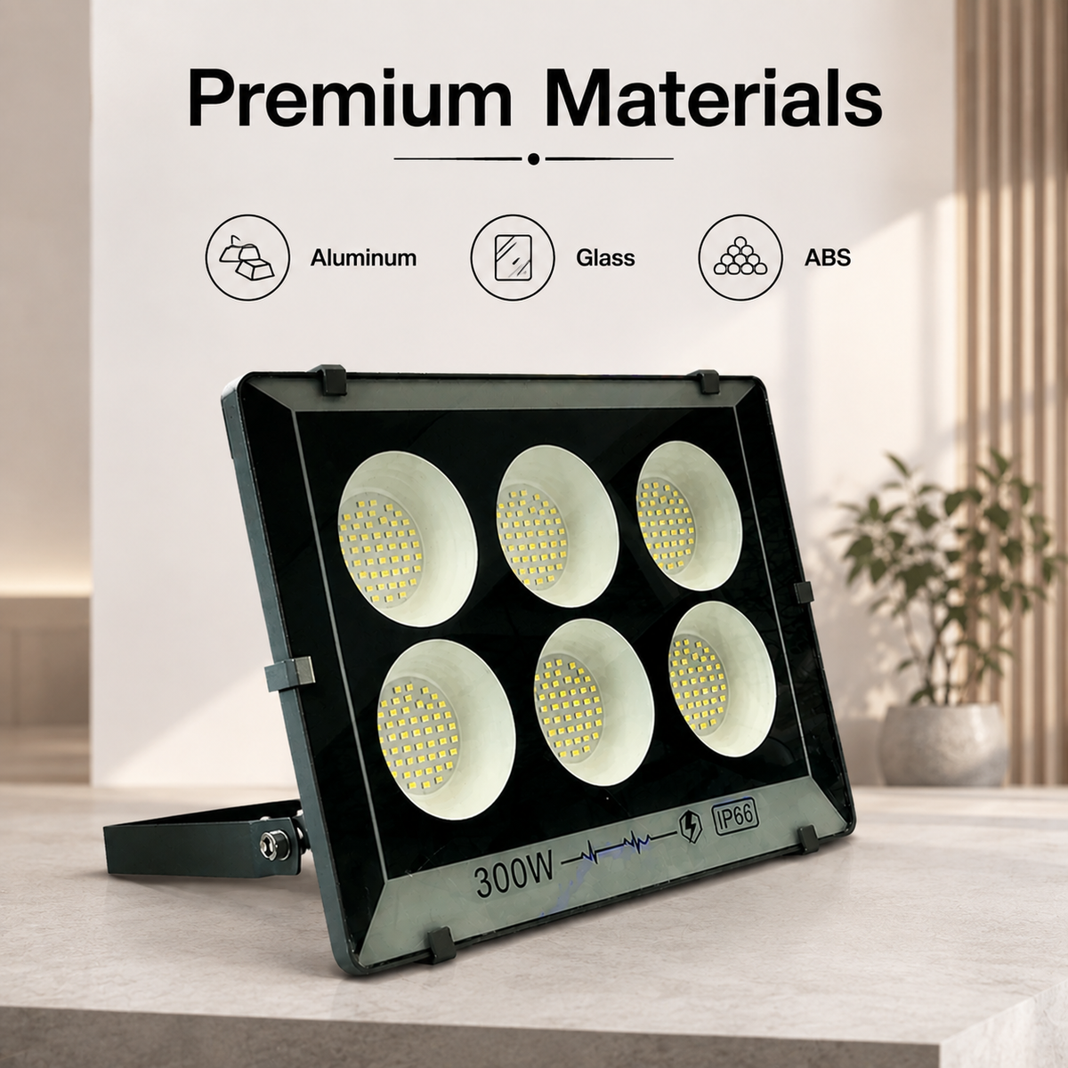 Proiector LED KMTL 300 W, 24.000 lm, lumină rece, pentru exterior