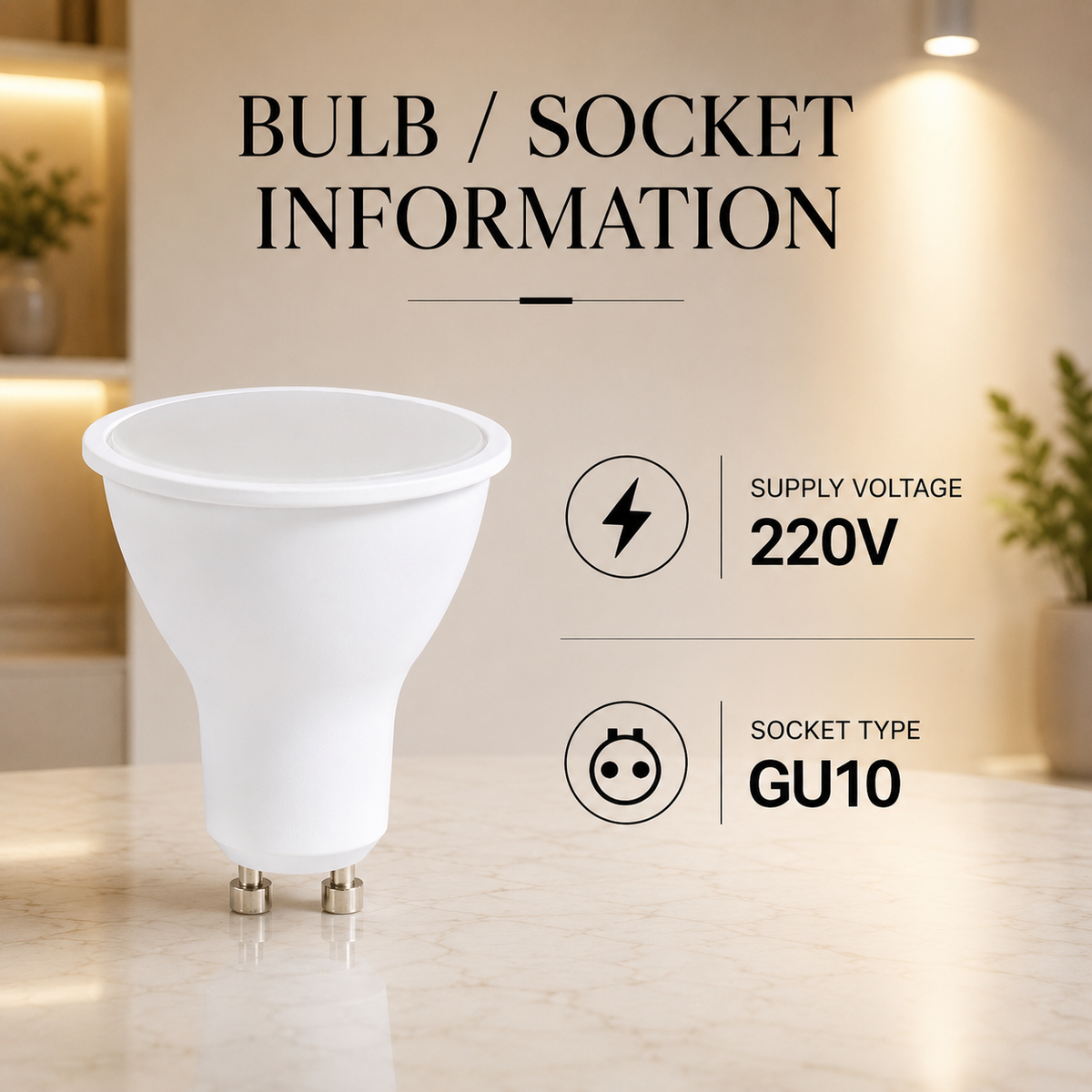 Bec LED GU10, 10 W, 1000 lm, 3000 K, echivalent 100 W