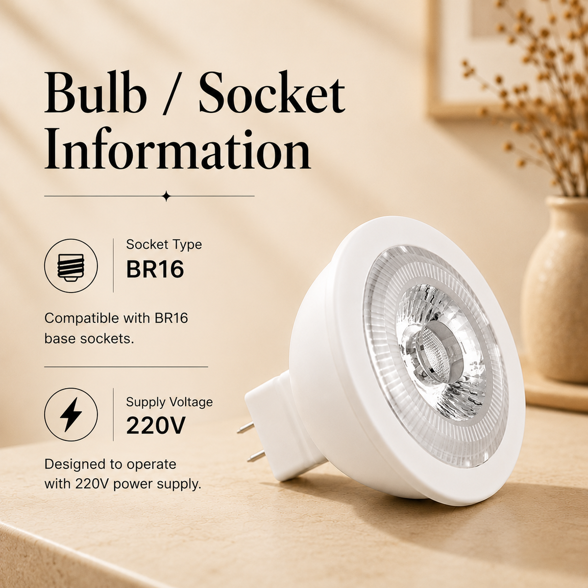 Bec LED MR16, 5 W, 400 lm, 3000 K, lumină albă caldă