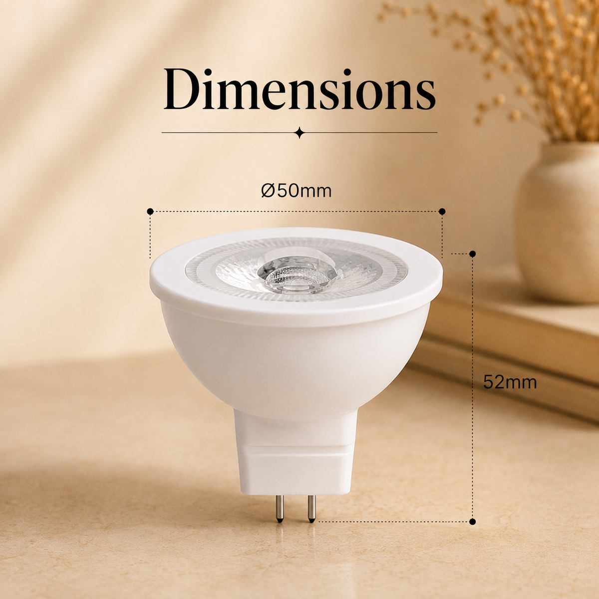 Bec LED MR16, 5 W, 400 lm, 3000 K, lumină albă caldă