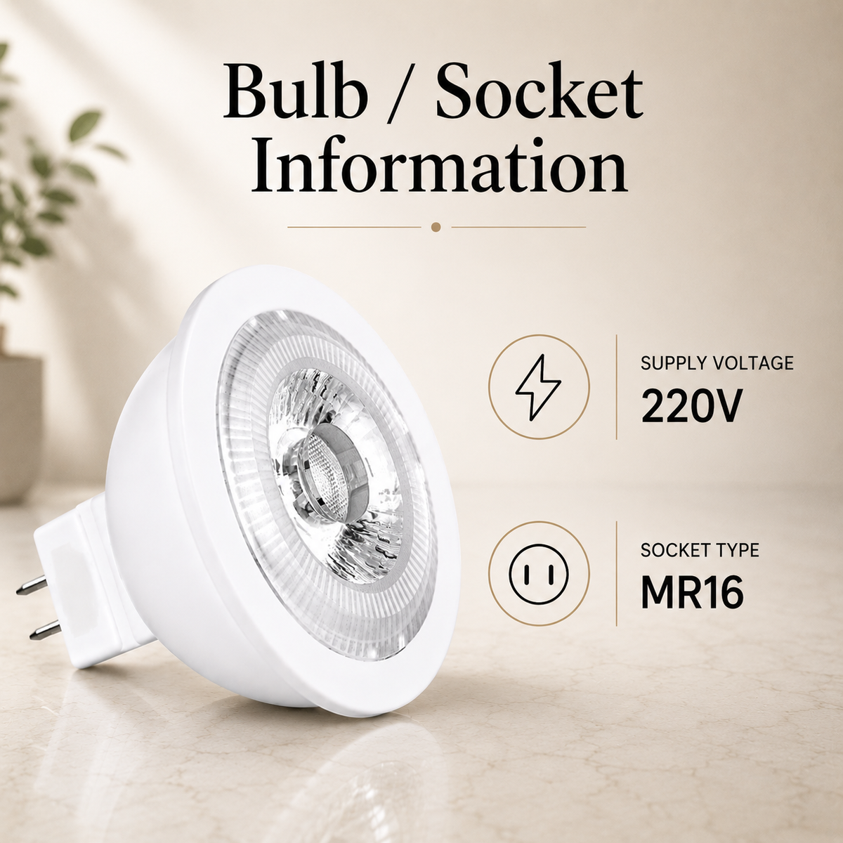 Bec LED MR16, 5 W, 6500 K, 420 lm, lumină rece