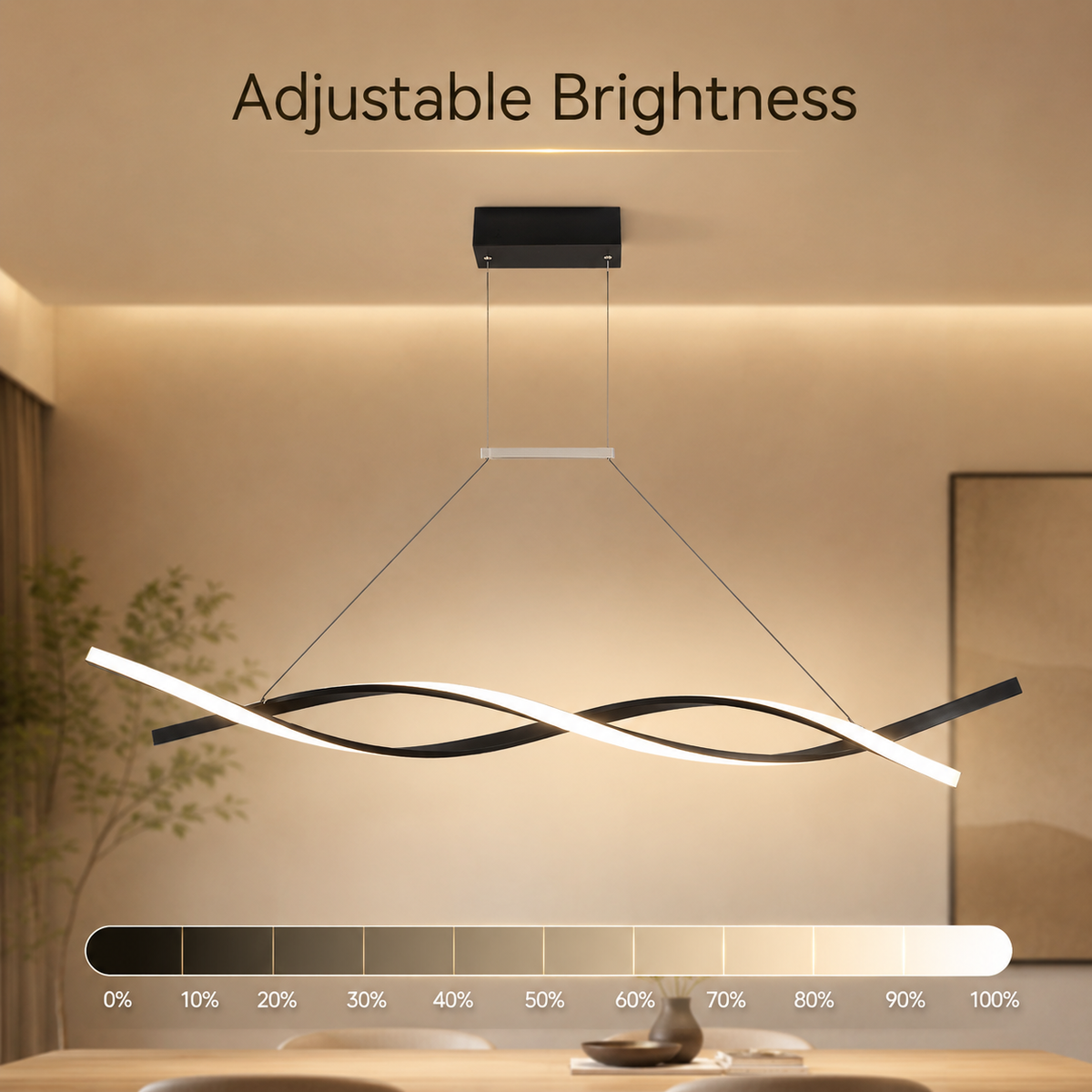 Plafonieră LED dimabilă 60 W, 60 cm, Wi-Fi și telecomandă