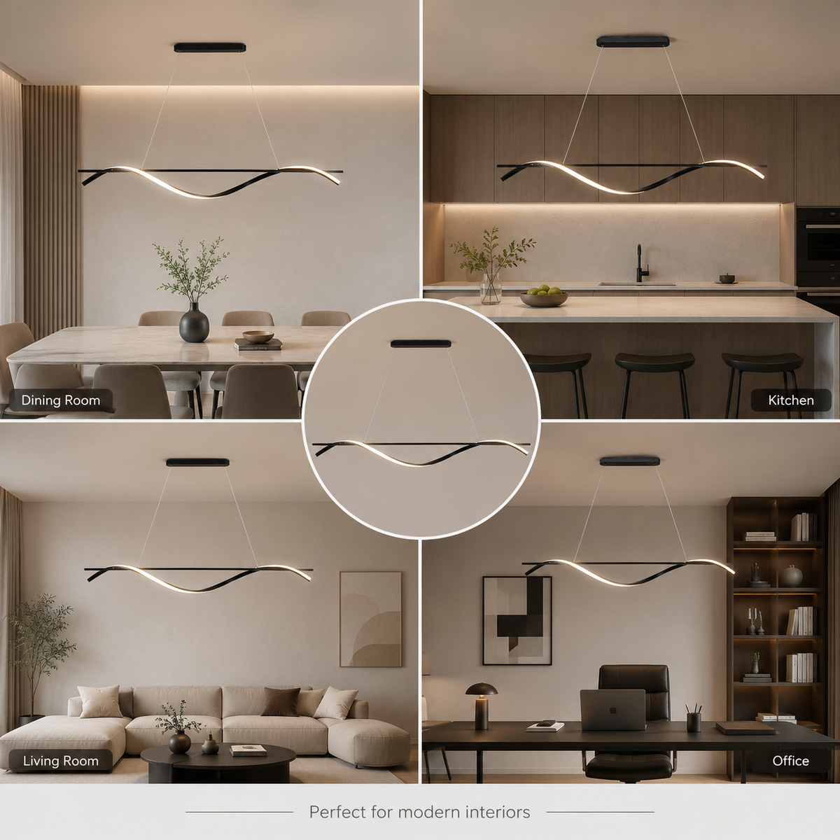 Plafonieră LED neagră 38 cm, 30 W, dimabilă, Wi-Fi, telecomandă, 3 culori