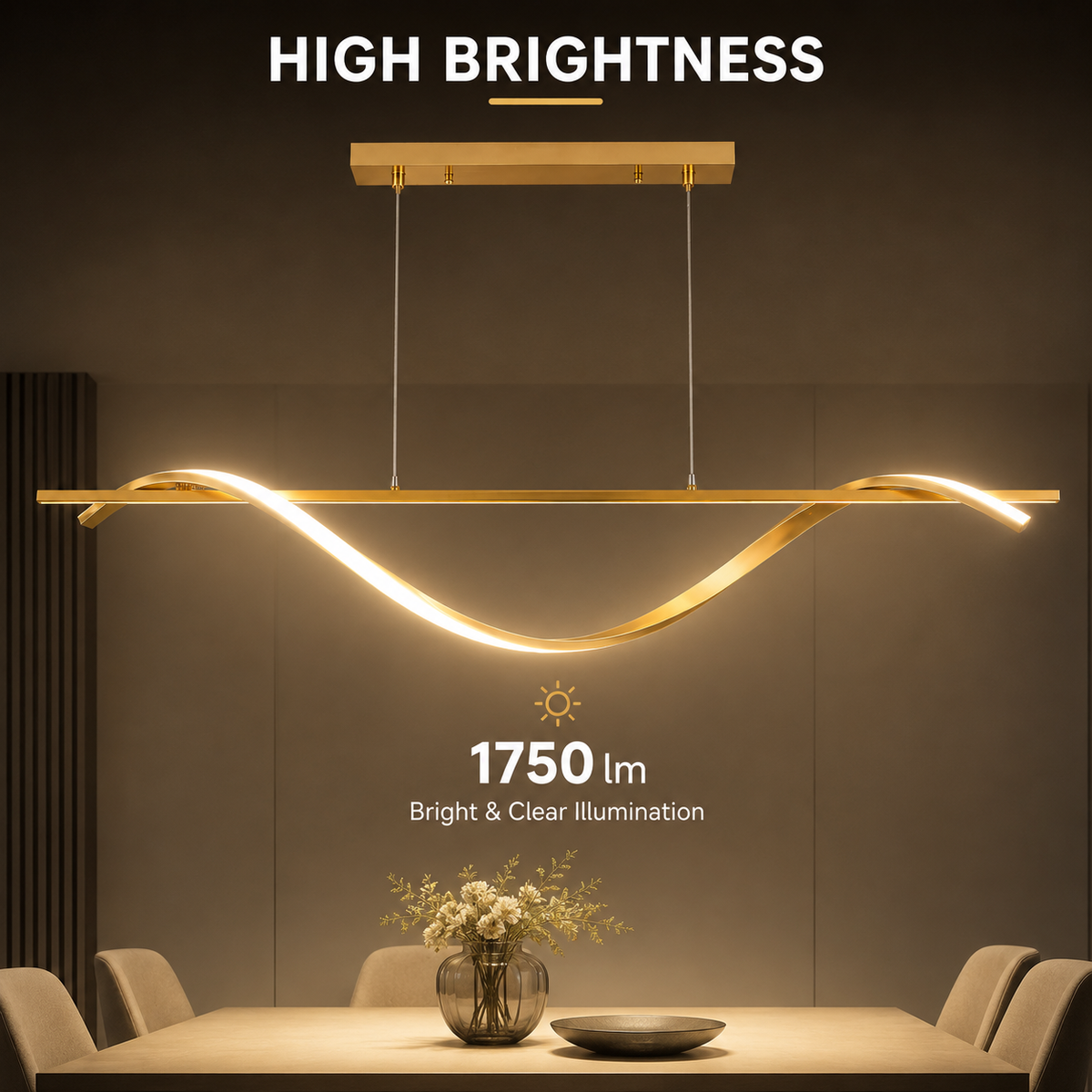 Plafonieră LED aurie 30 W, dimabilă, 3 culori, Wi-Fi și telecomandă, 38 cm