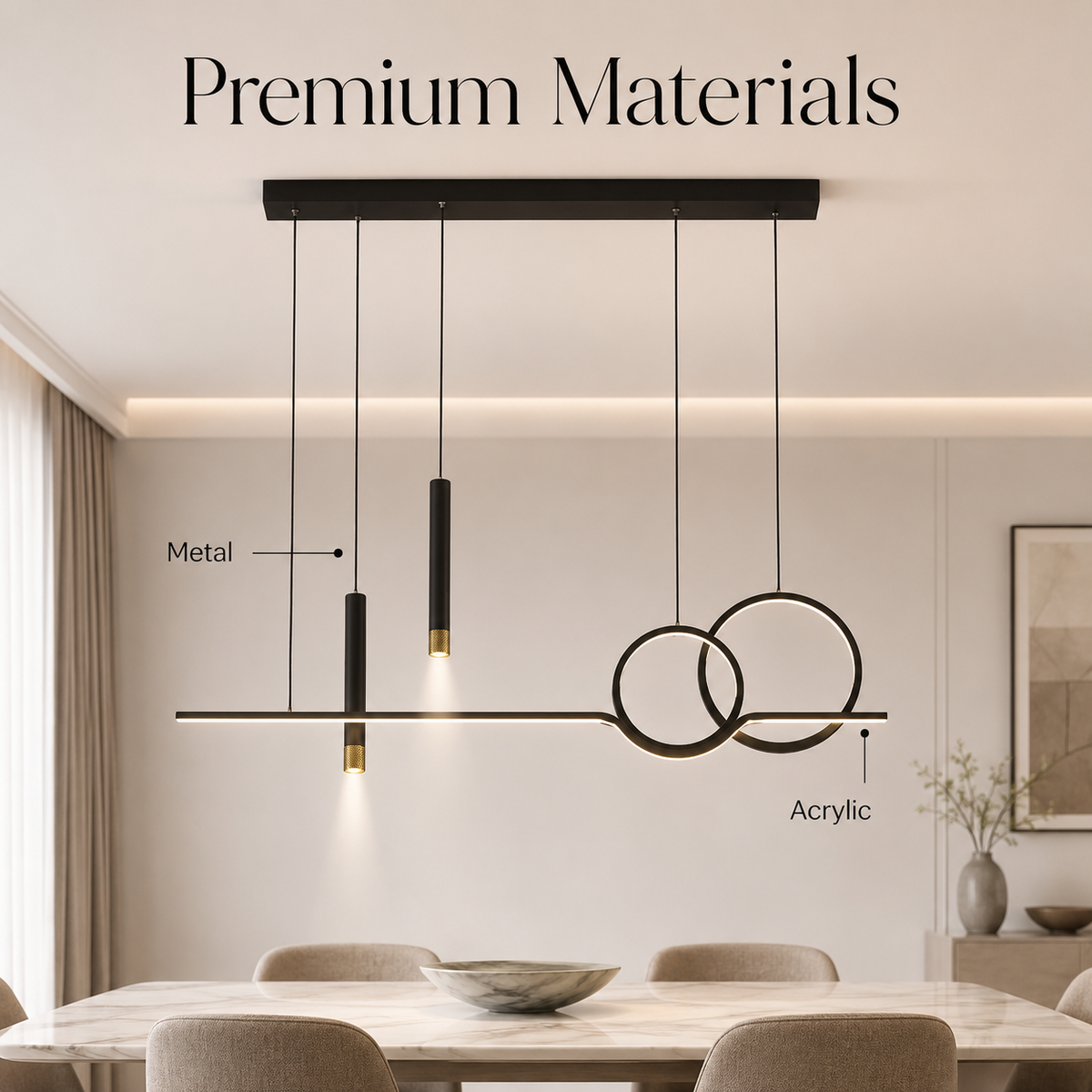 Plafonieră LED 98 W, 1750 lm, Wi-Fi, dimabilă, 3 temperaturi, neagră