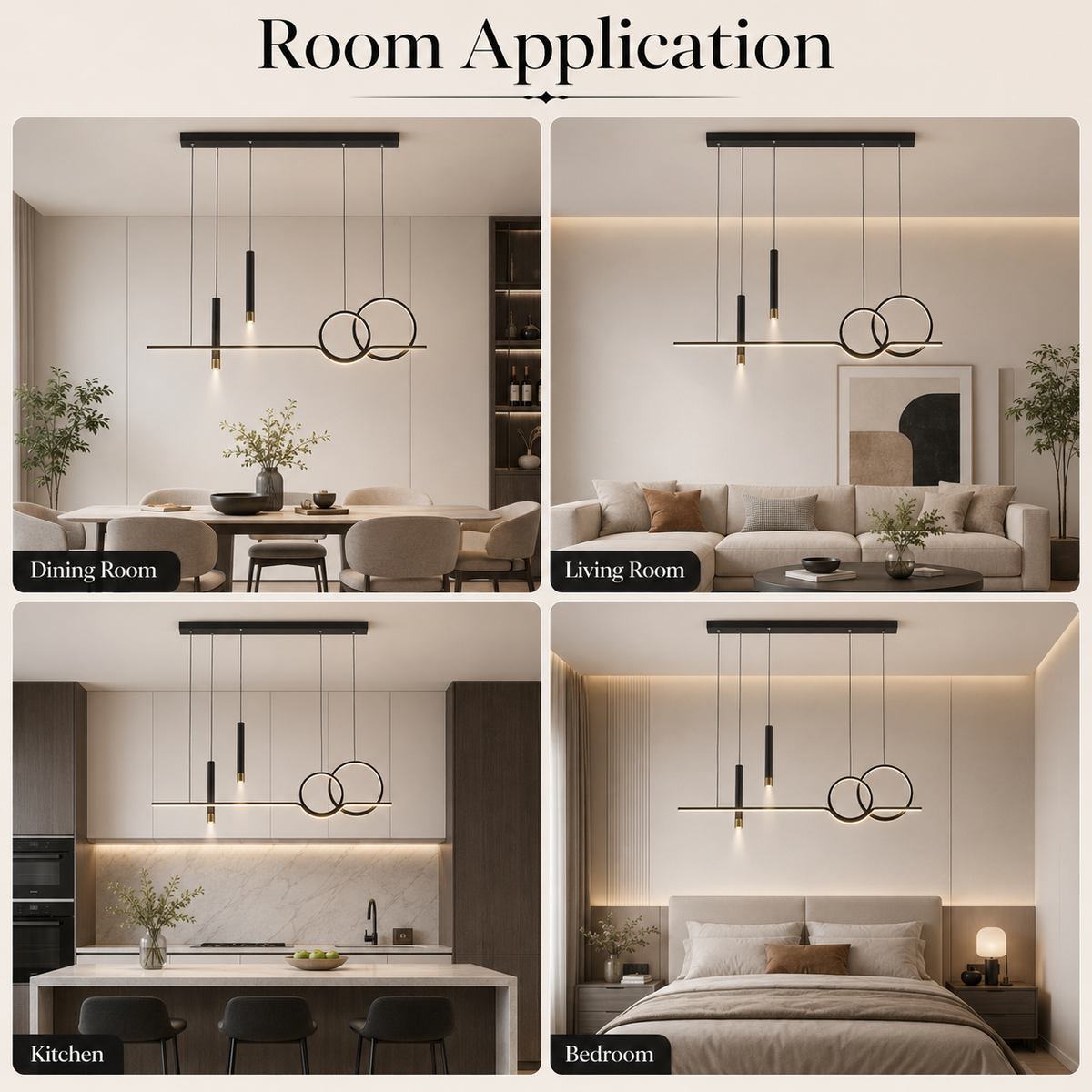 Plafonieră LED 98 W, 1750 lm, Wi-Fi, dimabilă, 3 temperaturi, neagră