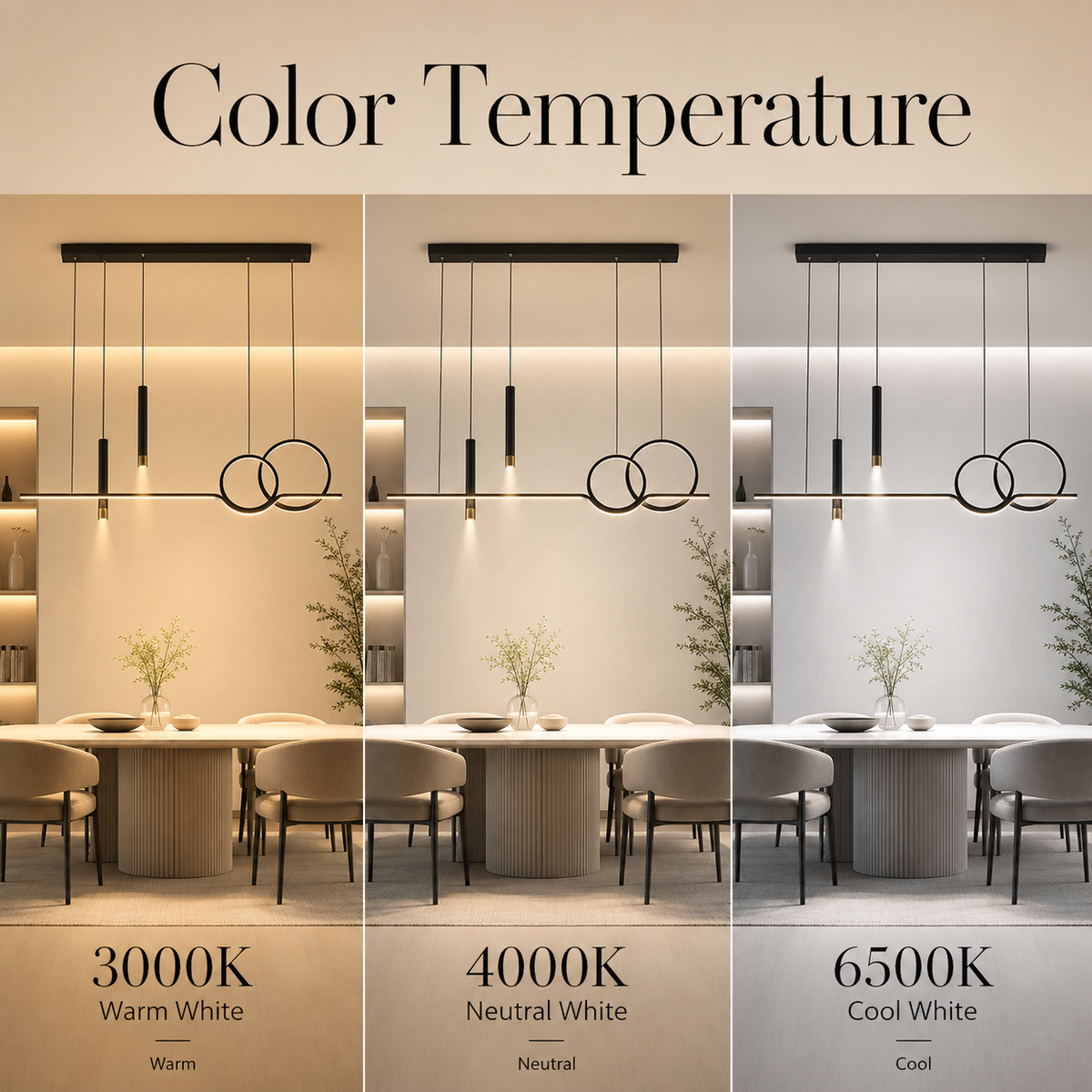 Plafonieră LED 98 W, 1750 lm, Wi-Fi, dimabilă, 3 temperaturi, neagră