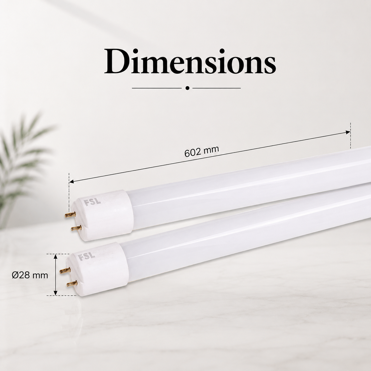 Tub LED T8, 10 W, 600 mm, 3000 K, G13, lumină albă caldă, mat