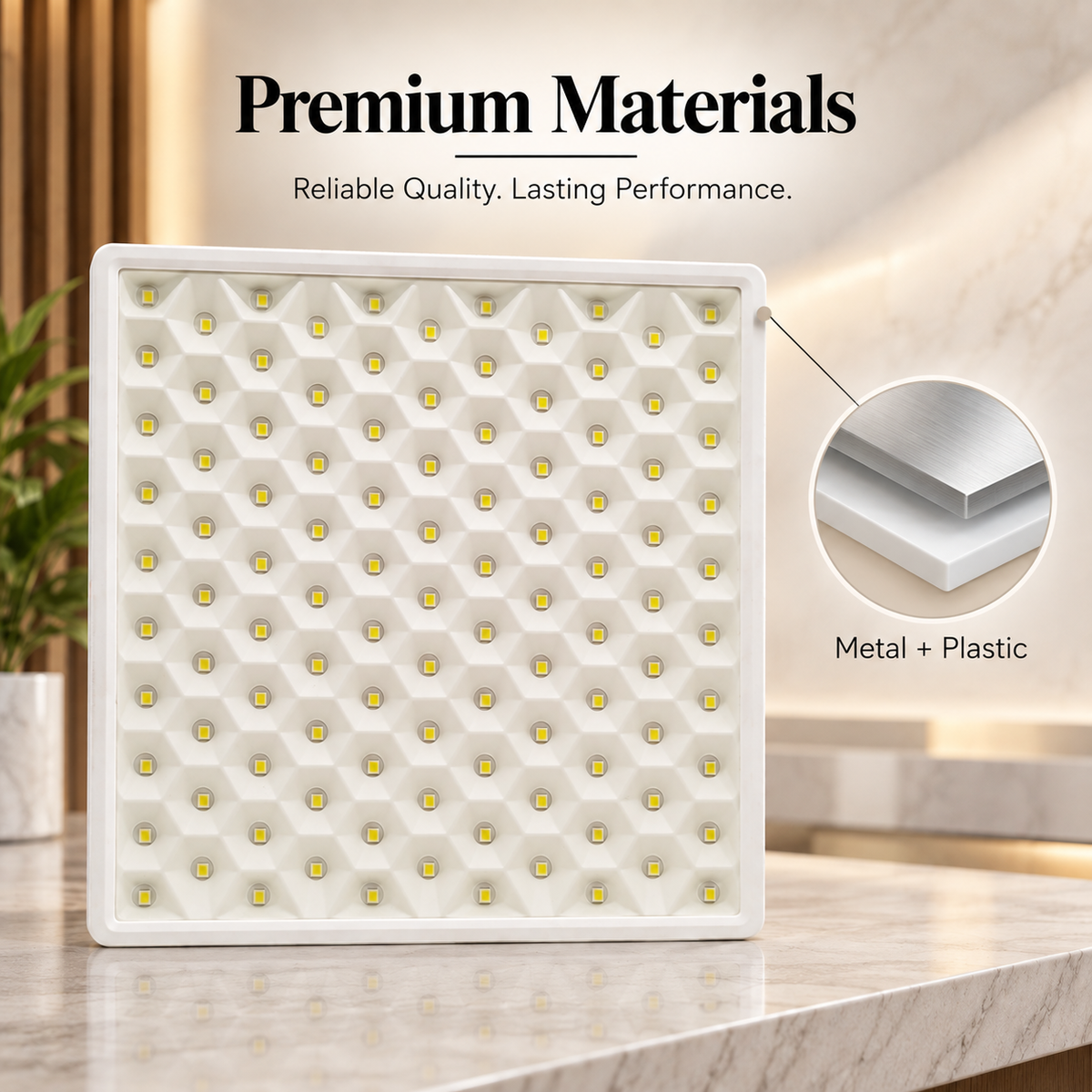 Spot LED încastrat alb, 32 W, 3200 lm, 3 culori, 17 cm