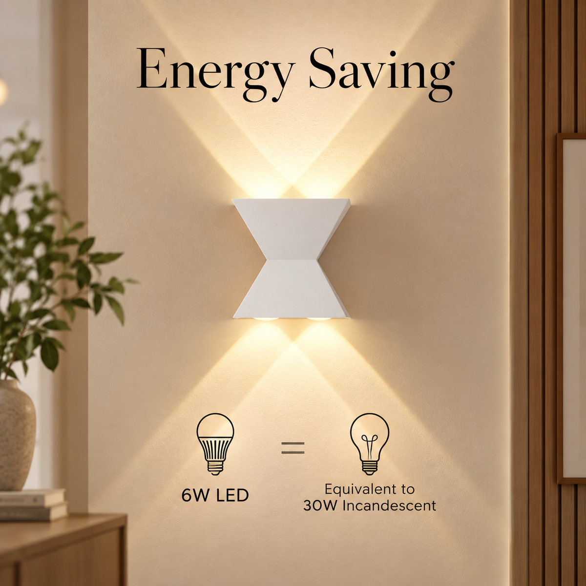 Aplică LED albă, 2 lumini, 6 W, 750 lm, 3 temperaturi de culoare