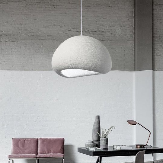 Lampă suspendată rotundă albă, 30 cm, E27, IP20