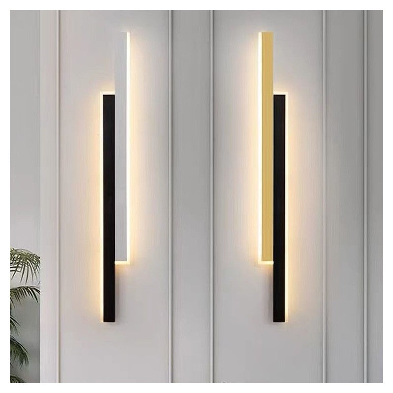 Aplică LED de perete 22 W, 80 cm, negru-auriu, 3 temperaturi de culoare