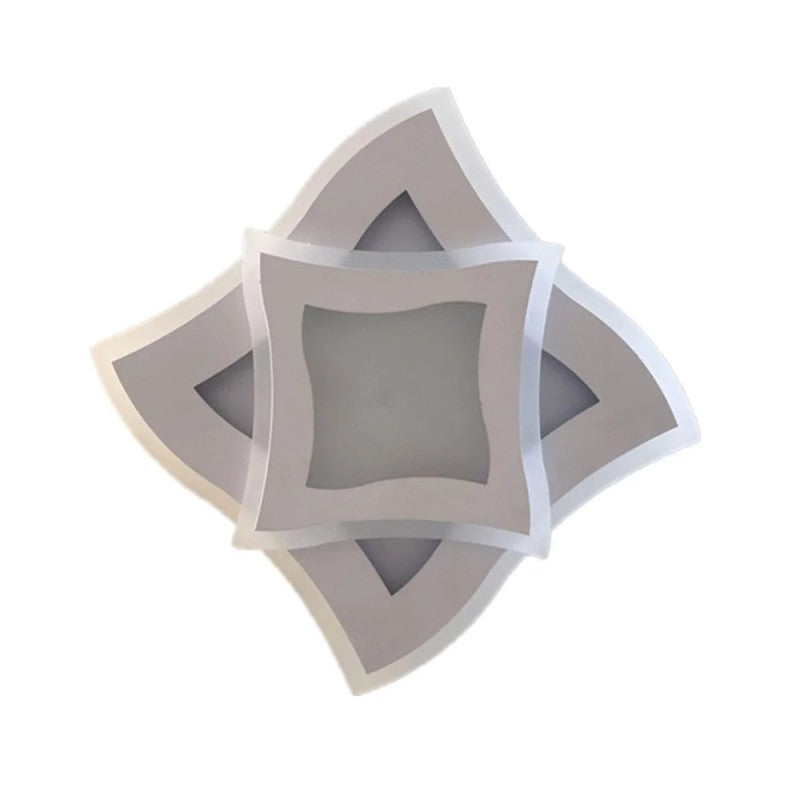 Aplică LED de perete 15 W, 3000 K, 1875 lm, metal și acril, 20 × 20 cm