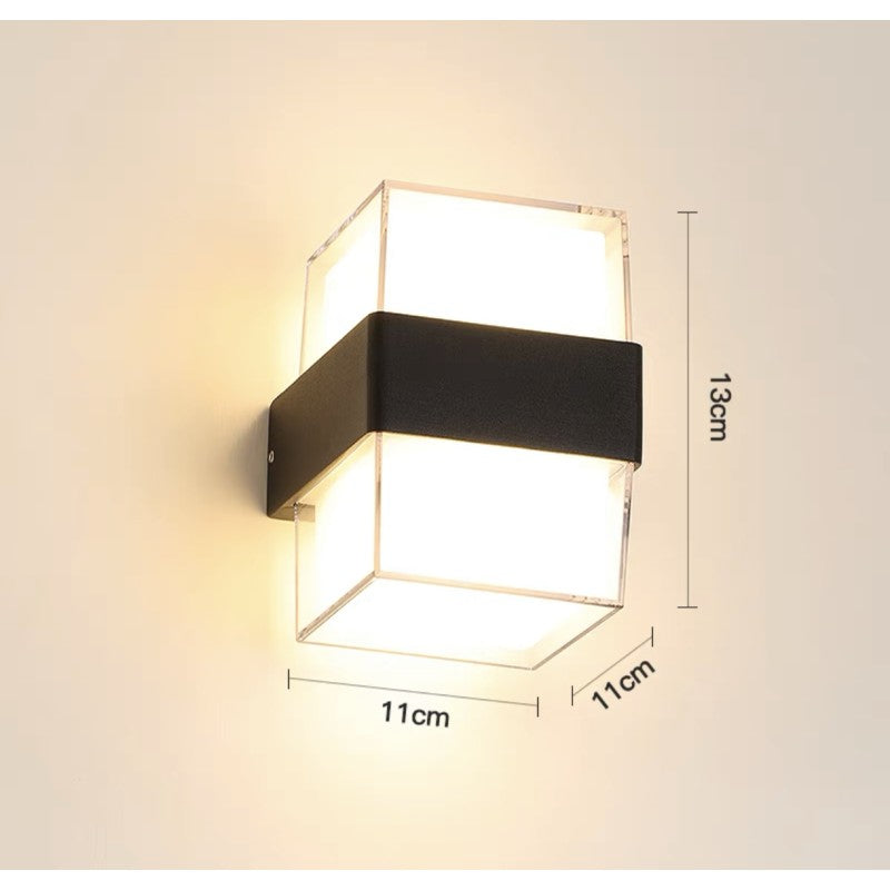 Aplică LED de exterior, neagră, 10 W, 1250 lm, 3000 K