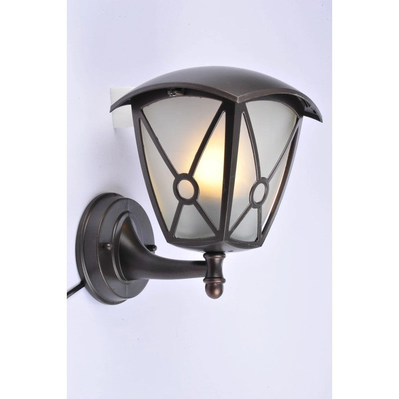 Felinar exterior de perete din aluminiu și sticlă, E27, 20 × 17 × 17 cm