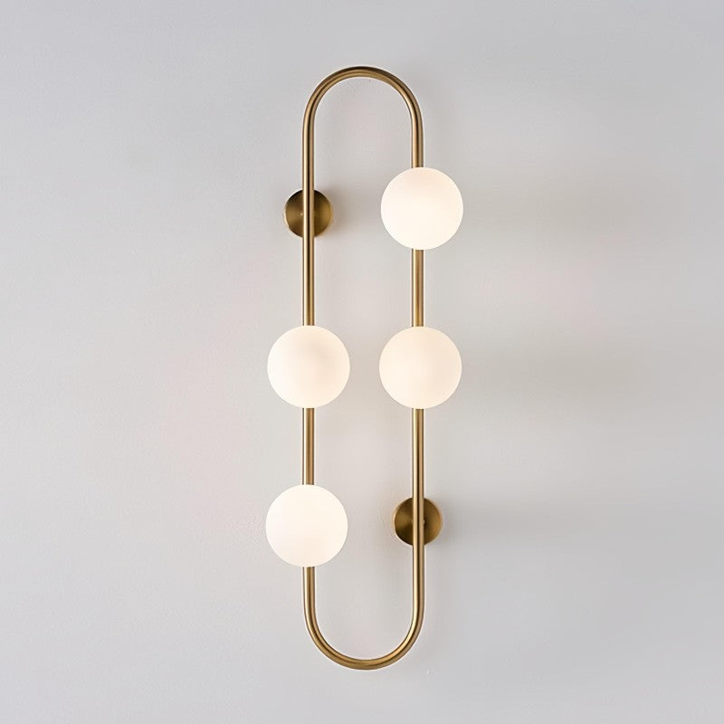 Aplică de perete aurie cu 4 globuri, 4xG9, 70 cm
