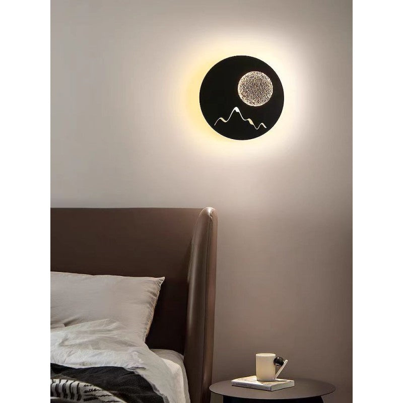 Aplică LED Munți și Lună, 24 W, 1200 lm, 3 temperaturi de culoare, Ø24 cm