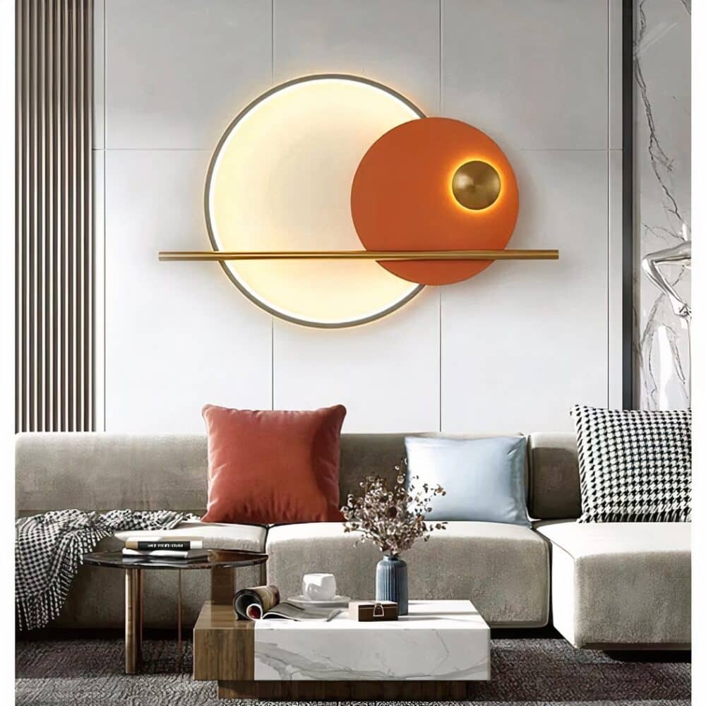 Aplică LED rotundă cu o sursă de lumină pentru living și hol
