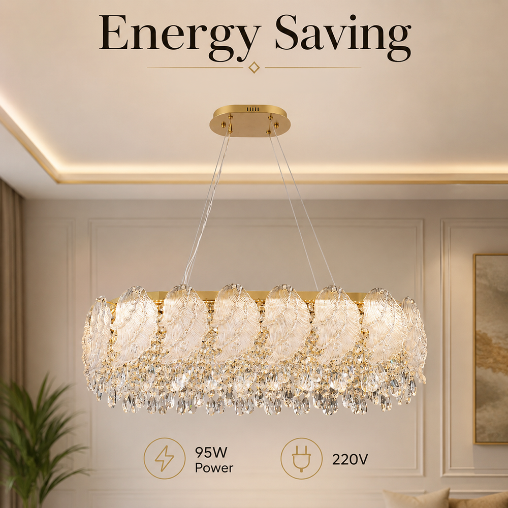 Plafonieră LED din cristal, Ø60 cm, 95 W, 3 culori de lumină