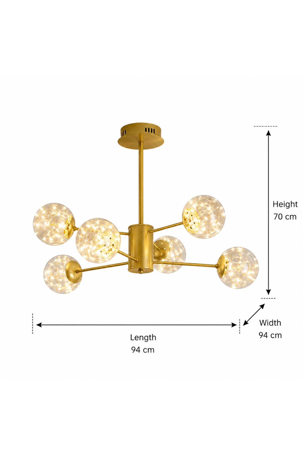 Plafonieră LED rotundă 40 W, 4000 lm, Ø94 cm, 3 temperaturi, albă