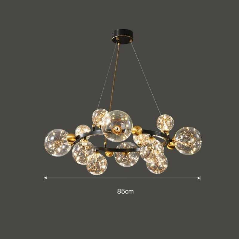Plafonieră LED cu 12 surse, Ø85 cm, 3 temperaturi de culoare, acril mat