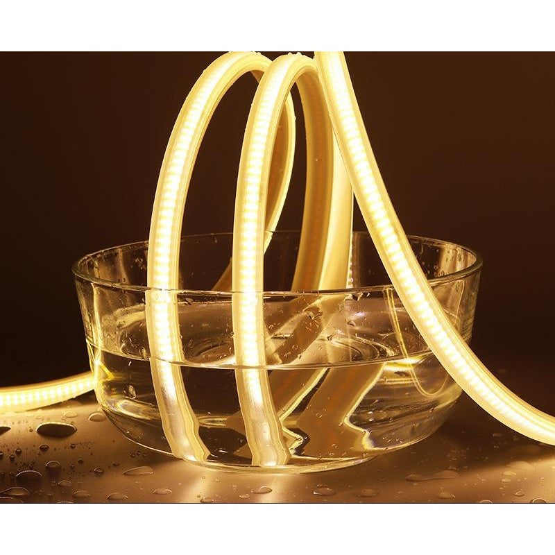 Bandă LED COB exterior, 288 LED/m, 10 W/m, IP65, 6500 K, 220 V
