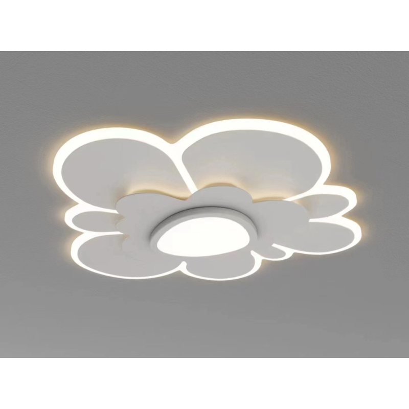 Plafonieră LED albă, dimabilă, 42 cm, Wi-Fi, telecomandă, 3 culori de lumină