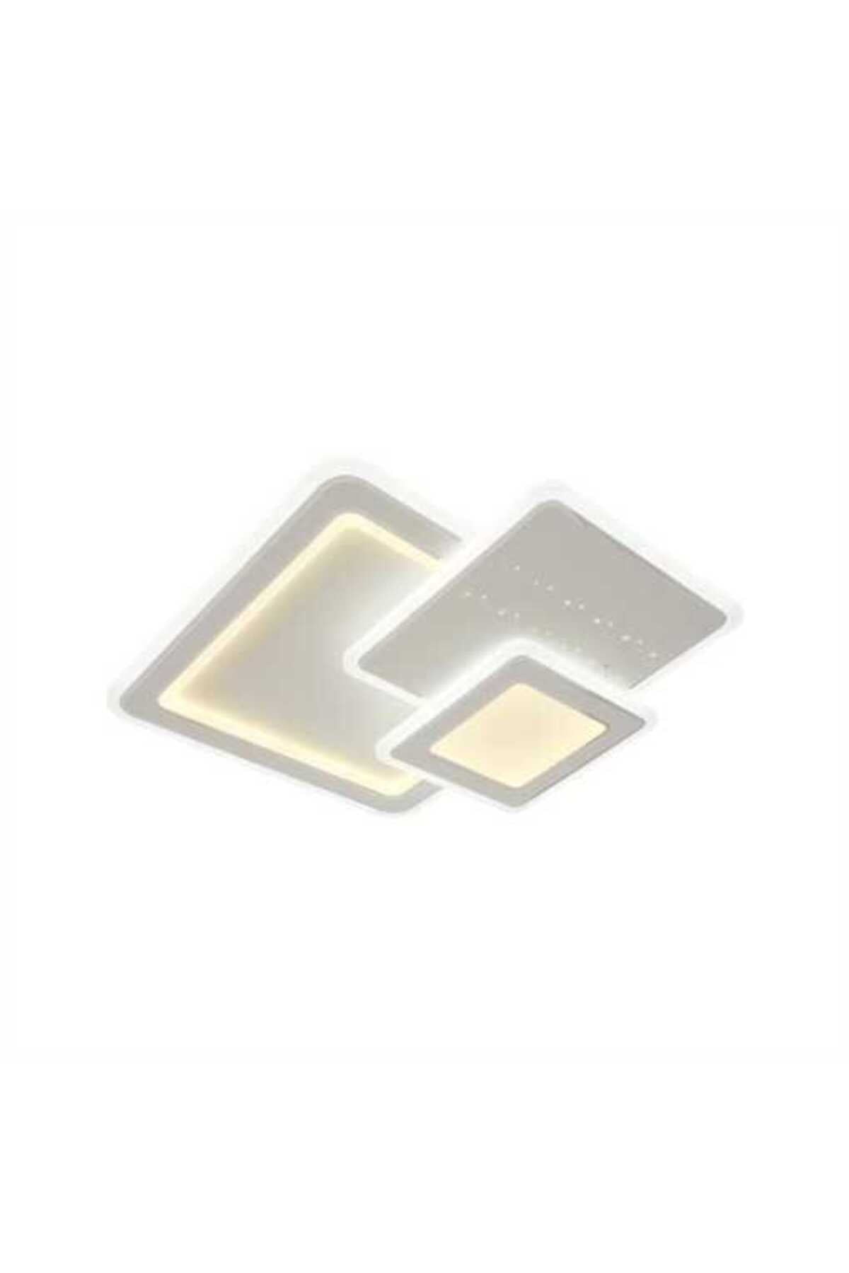 Plafonieră LED pătrată, 50 cm, dimabilă, Wi-Fi și telecomandă