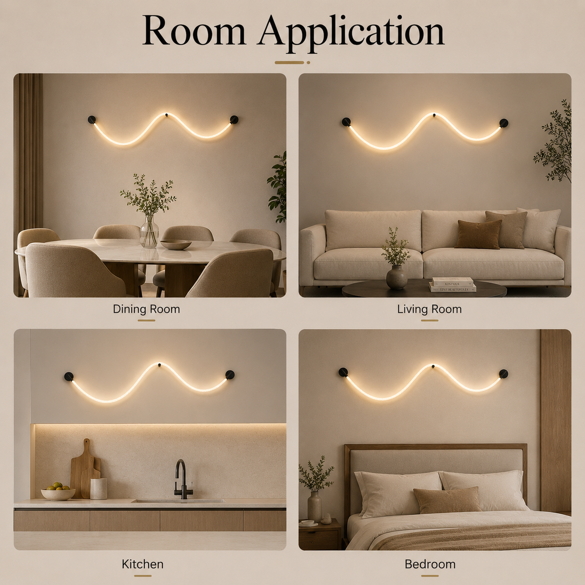 Aplică LED tubulară de perete, 18 W, 93 cm, albă, 3 culori de lumină
