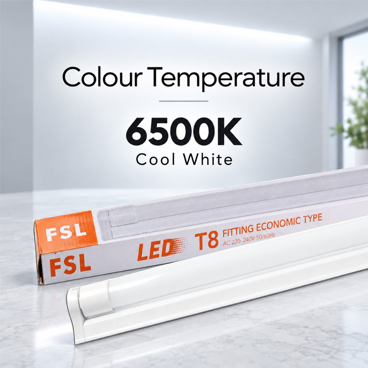 Tub LED 18W, 122 cm, 1800 lm, lumină rece 6500K