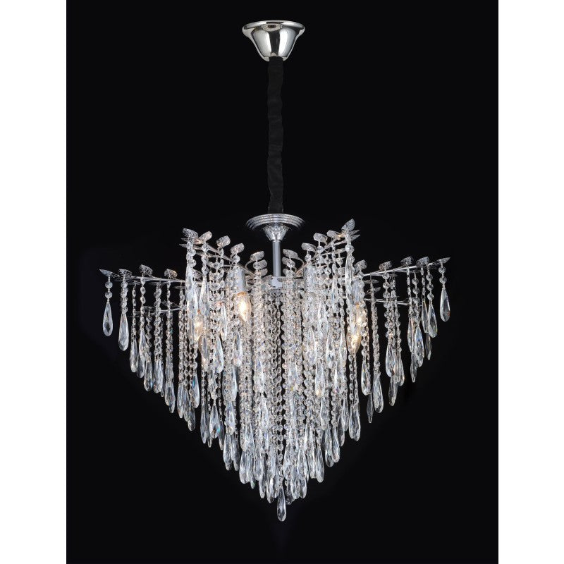Candelabru modern din cristal, Ø50 cm, 5 x E14 Lasanble