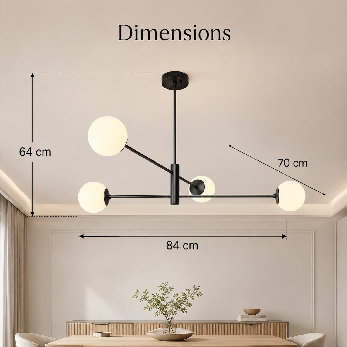 Plafonieră LED modernă albă, cu 4 surse de lumină și 3 temperaturi de culoare
