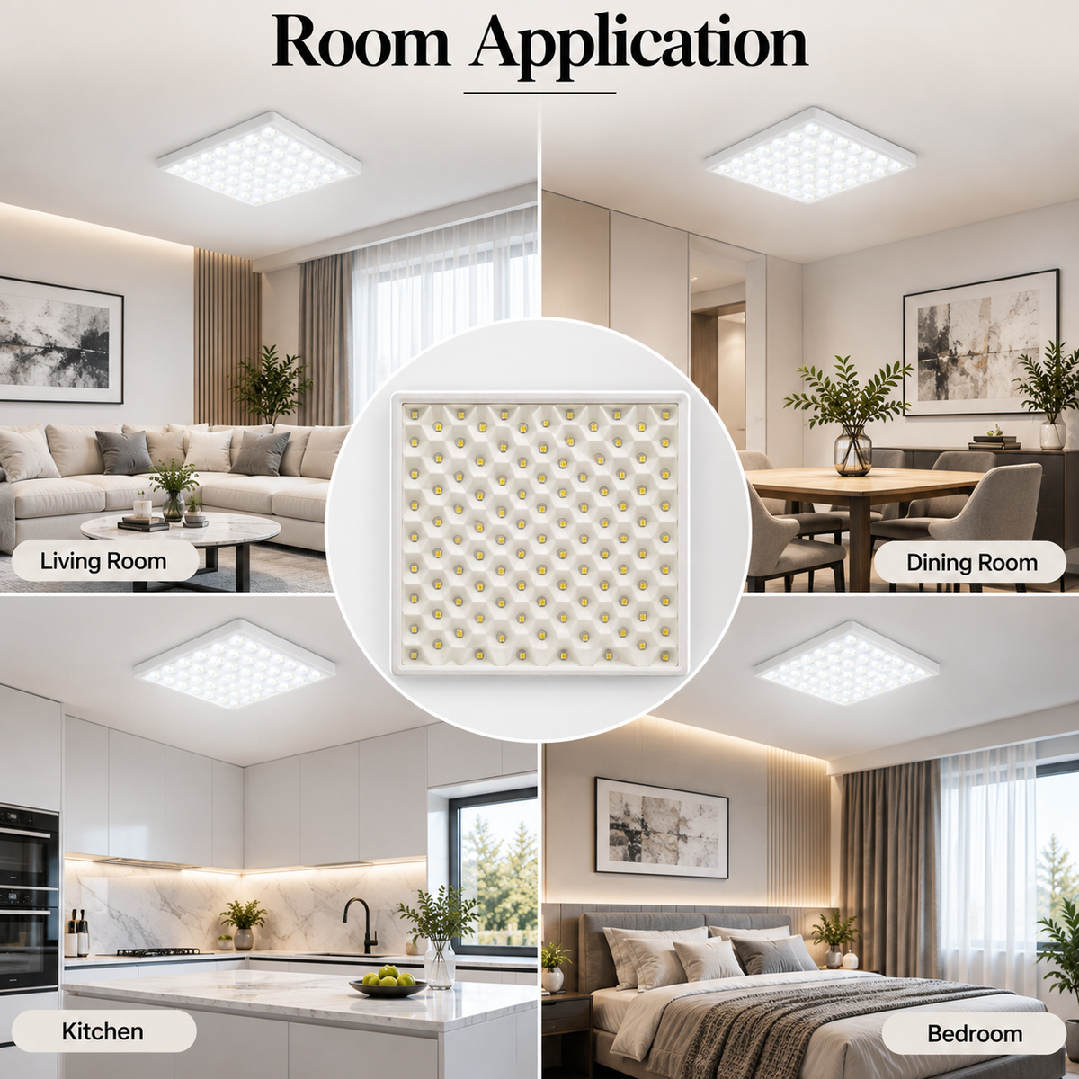 Spot LED încastrat alb, 17 cm, 22 W, 2200 lm, 3 culori de lumină