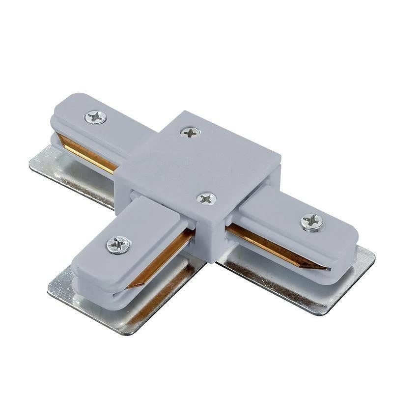 Conector în T pentru șină de iluminat, alb, 220 V