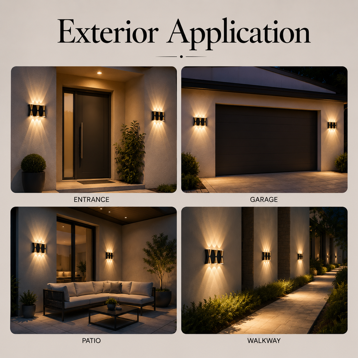 Aplică LED de exterior, 45 cm, 6 W, IP65, 3 temperaturi de culoare, alb