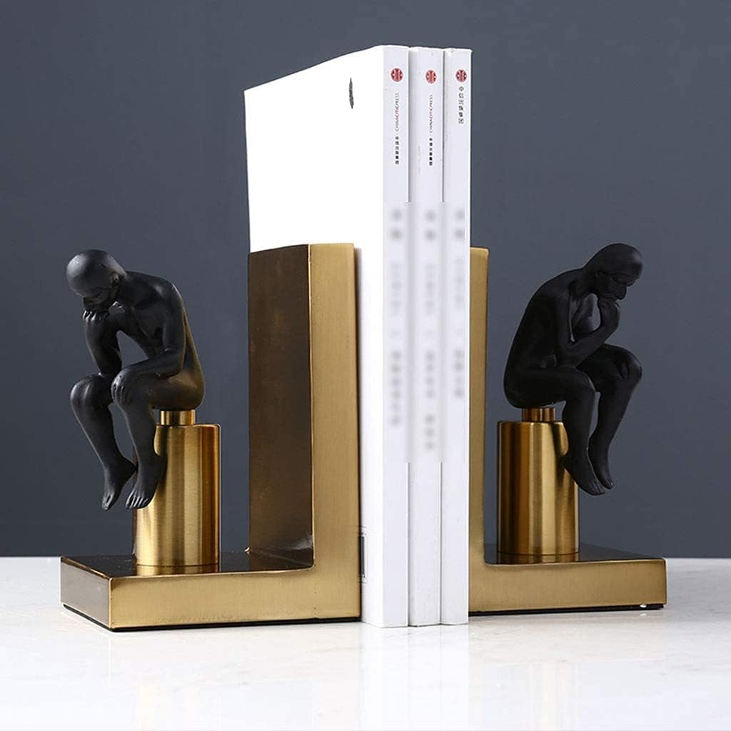Decoratiune metalică suport cărți M 0066 – elegant aurie, formă suprarealistă corp uman