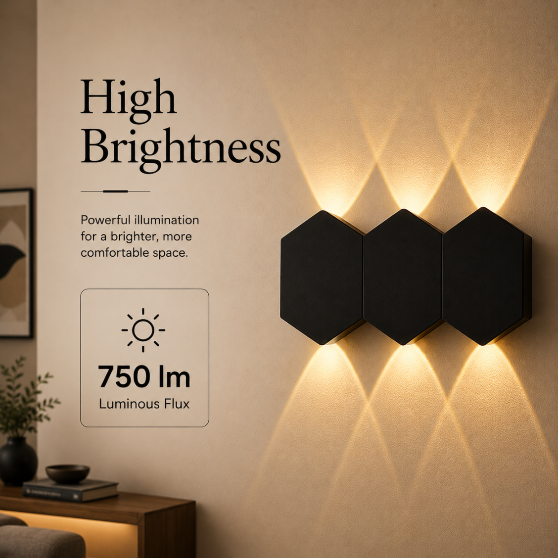 Aplică LED de exterior neagră, 6 W, 750 lm, IP65, 3 culori de lumină