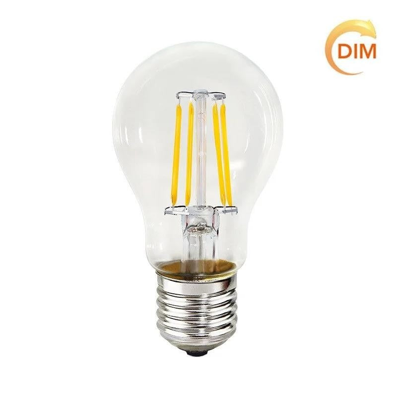 Bec LED cu filament A60, dimabil, E27, 8 W, 800 lm, 2700 K, lumină caldă