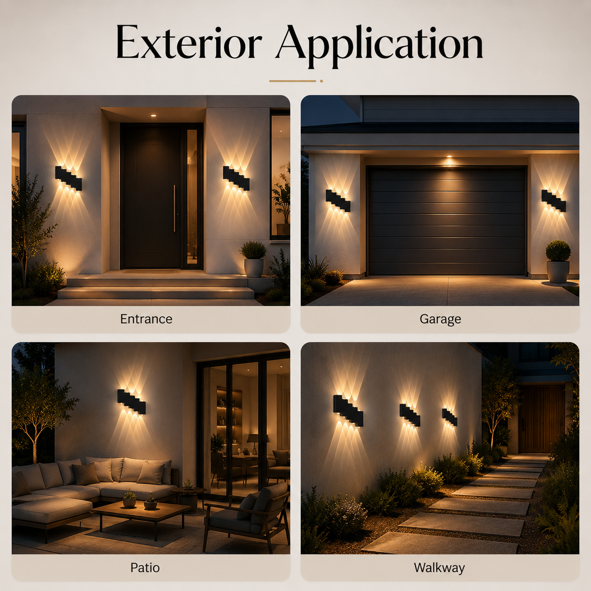 Aplică LED de exterior IP65, 8 W, 640 lm, 3 temperaturi de culoare, alb