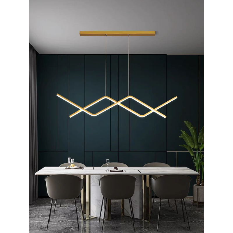 Plafonieră LED aurie, 60 cm, dimabilă, Wi-Fi și telecomandă, 56 W