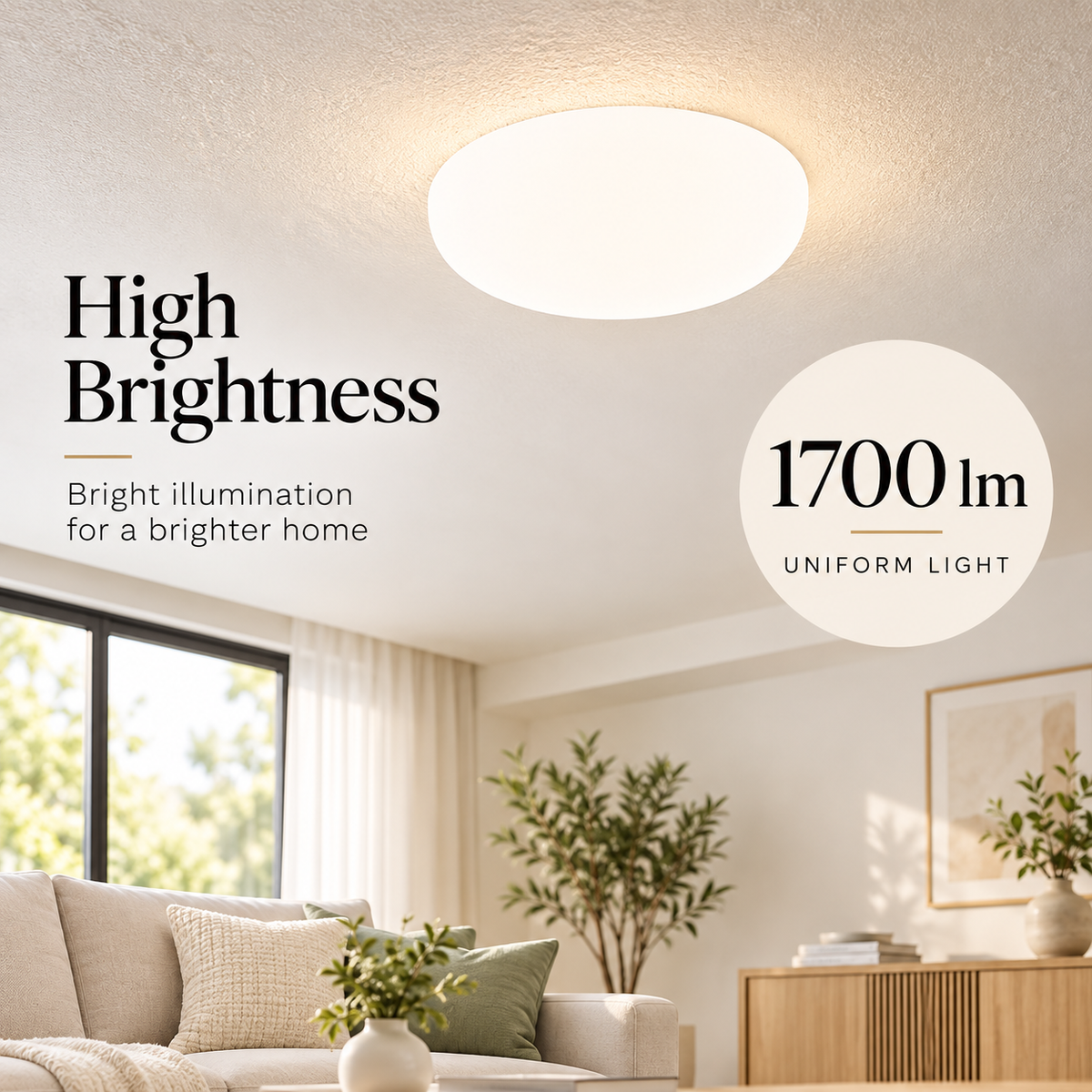 Aplică LED rotundă de perete, 18 W, 2240 lm, 3 culori, alb, IP20