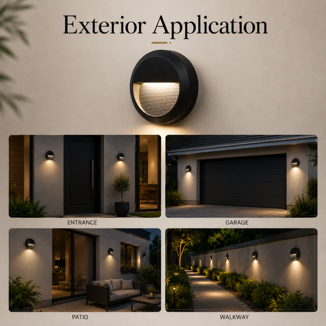 Aplică LED de exterior 6 W, albă, 3 temperaturi de culoare, 750 lm