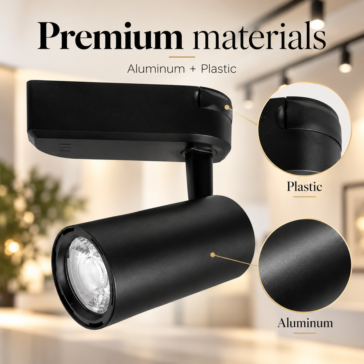 Proiector LED de exterior, 15 W, 3000 K, lumină caldă, negru