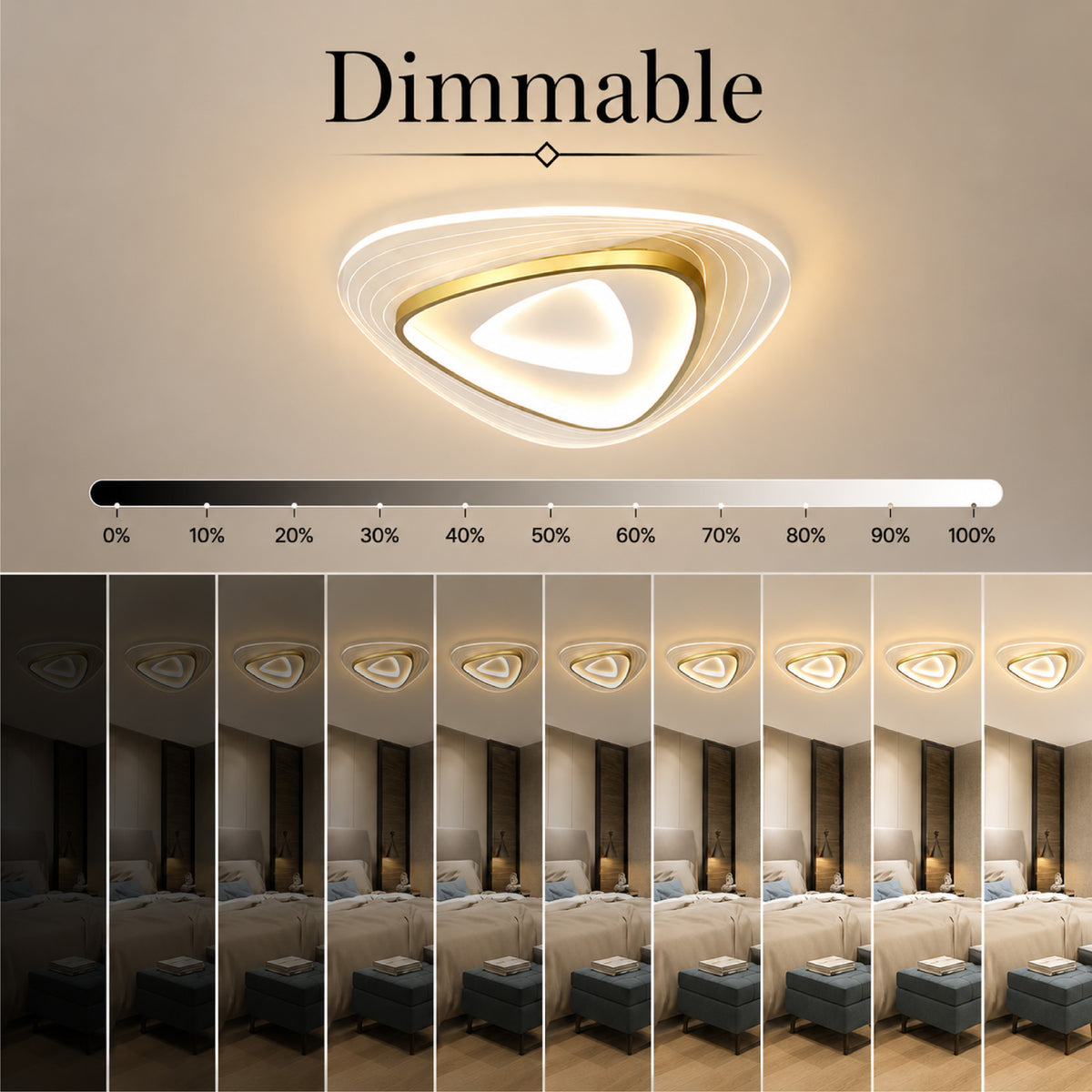 Plafonieră LED 48 cm, 120 W, 6000 lm, dimabilă, Wi-Fi, telecomandă, albă