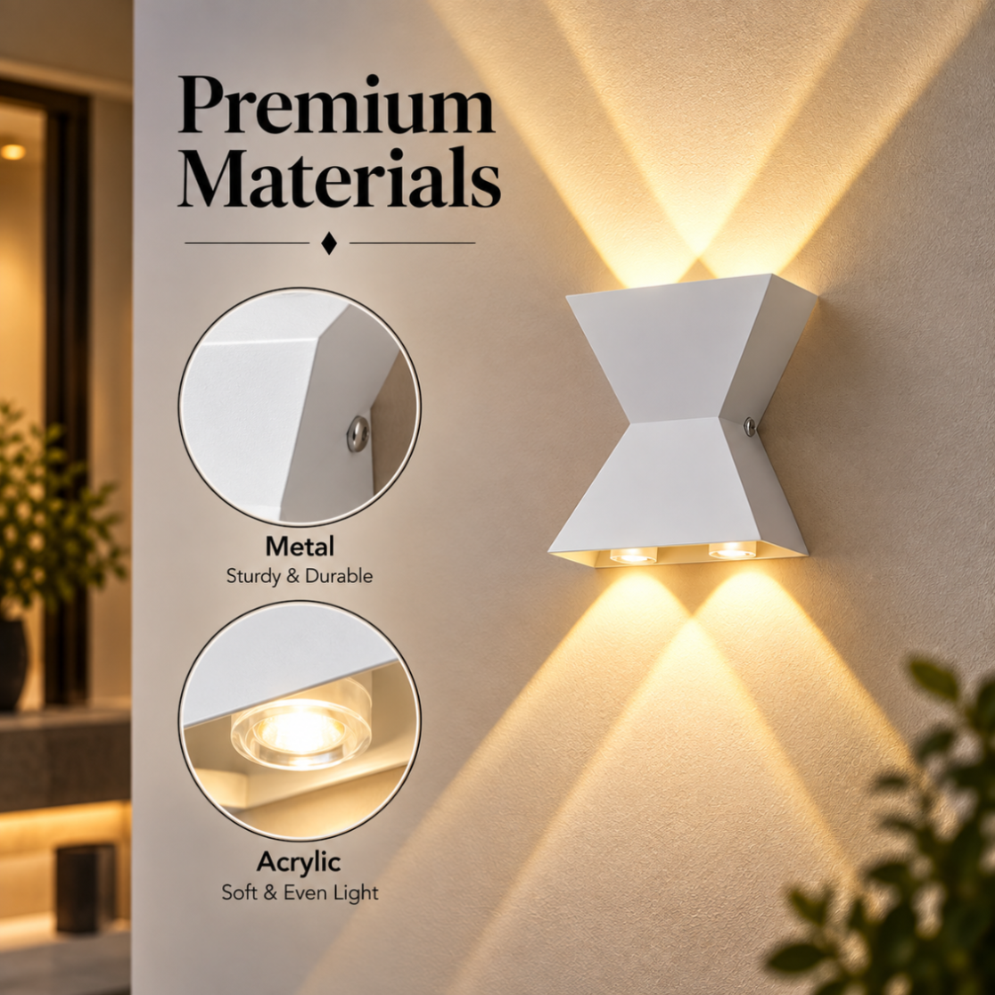 Aplică LED albă, 2 lumini, 6 W, 750 lm, 3 temperaturi de culoare