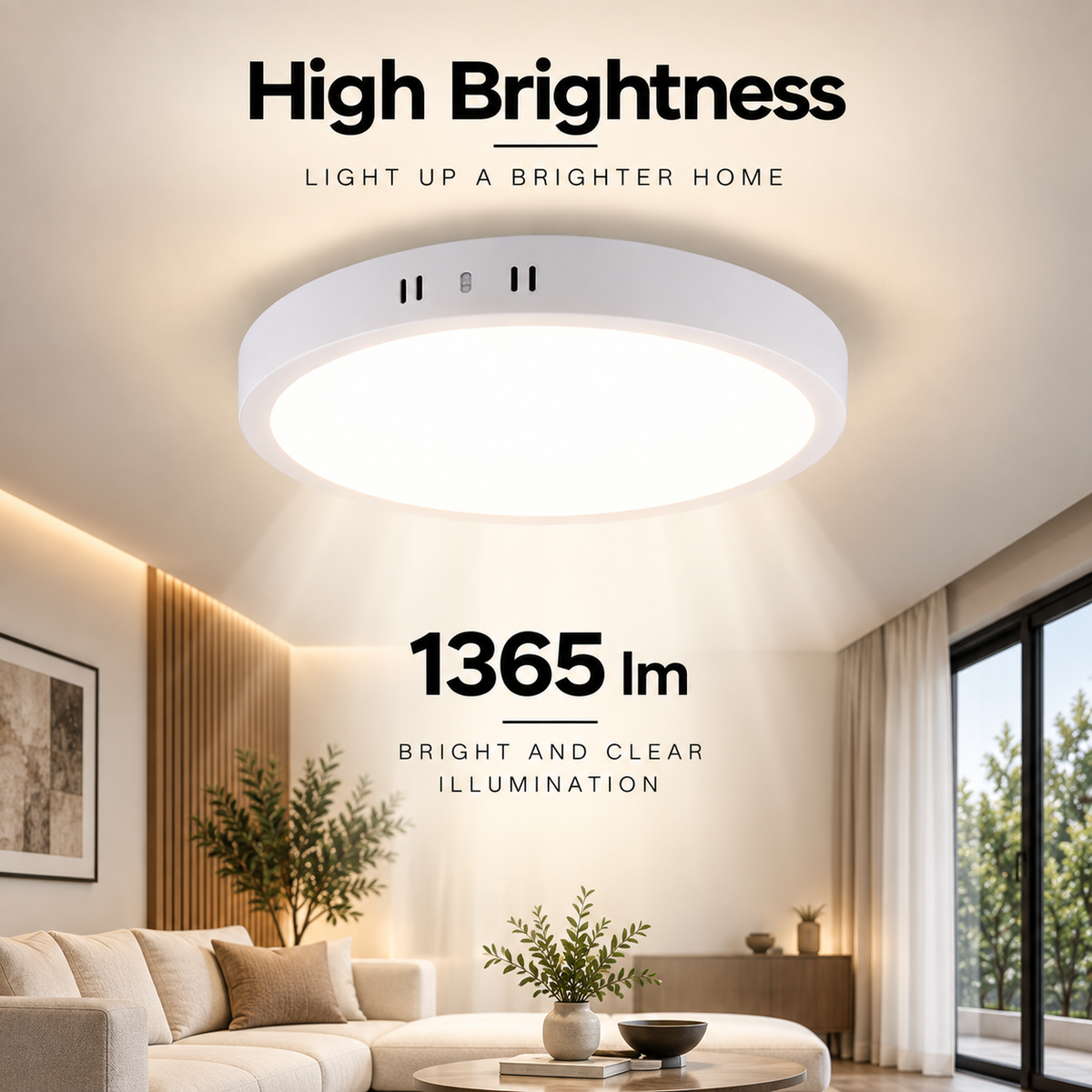 Aplică LED rotundă de perete, 18 W, 4000 K, lumină neutră, albă