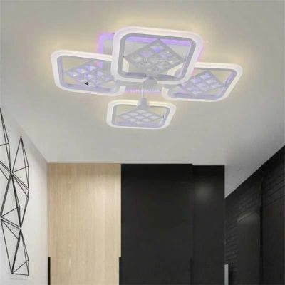 Plafonieră LED cu telecomandă, 3 temperaturi de culoare, 55 cm, albă