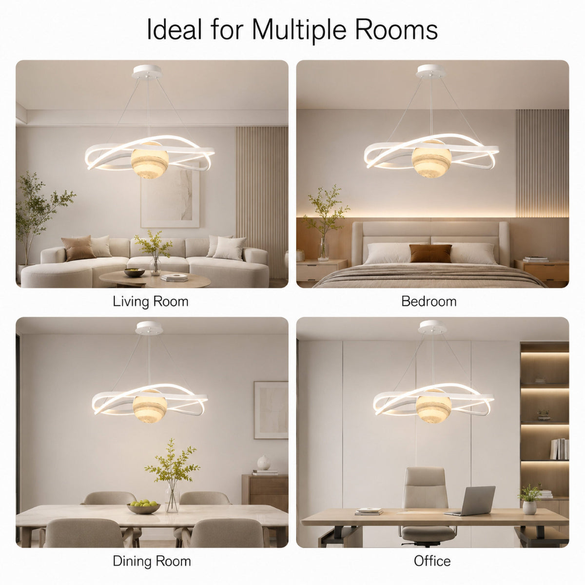 Candelabru LED alb dimabil, cu telecomandă și nuanță reglabilă, 50 cm
