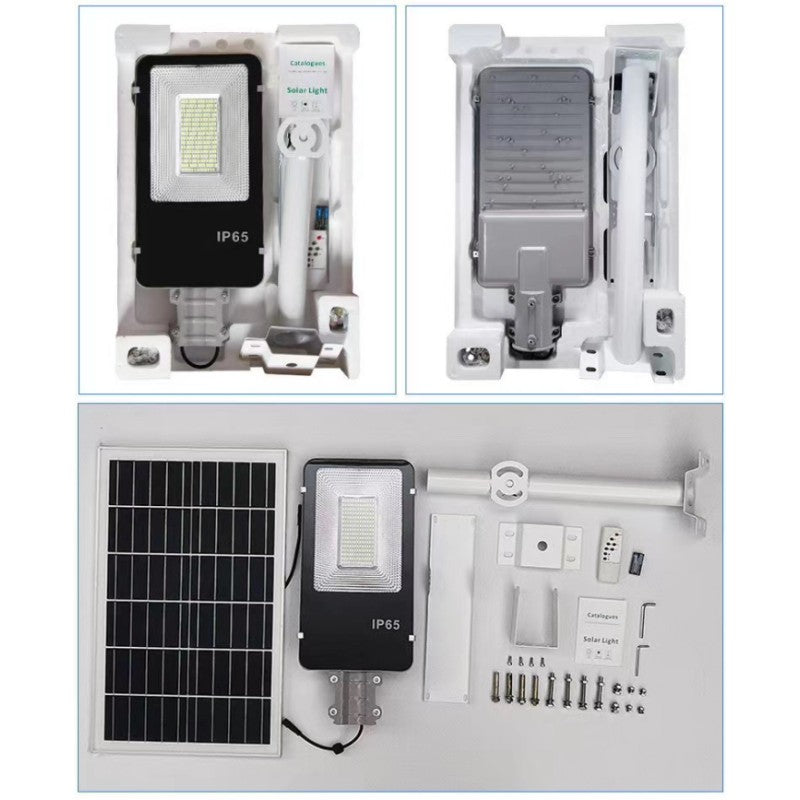 Lampă solară de exterior, echivalent 60 W, cu telecomandă și senzor